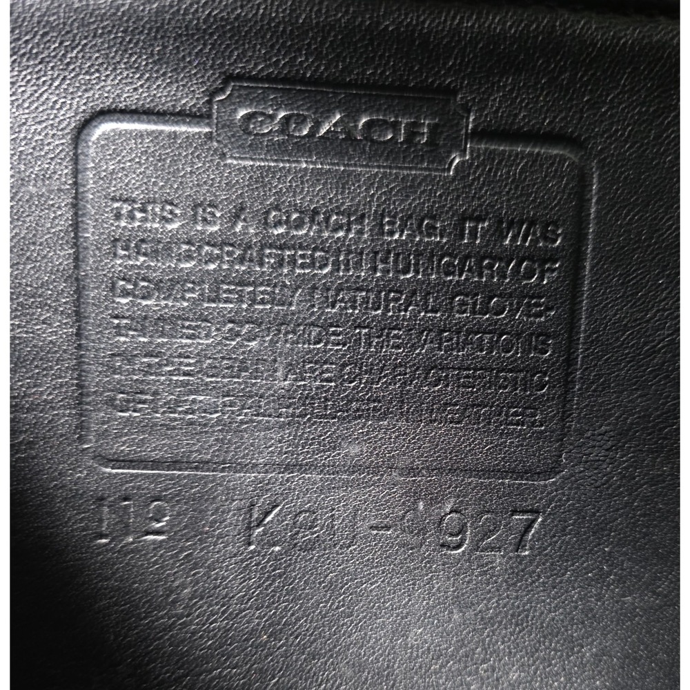 Vintage‎ Coach Willis Black With Brass Hardware K8U-9927 Made In Hungary - Picture 6 of 8